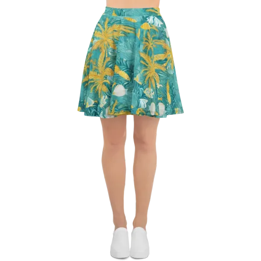 Golden Lagoon on a Skater Skirt