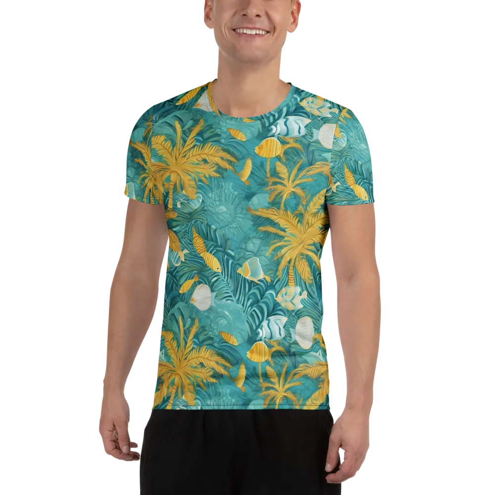 Golden Lagoon on Men's Athletic T-Shirt — Front