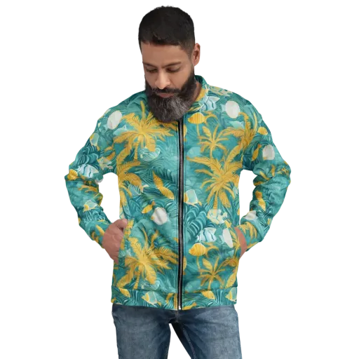Golden Lagoon on a Bomber Jacket