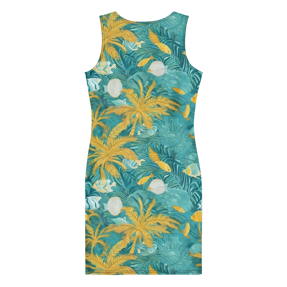 Golden Lagoon on Bodycon Dress — Back