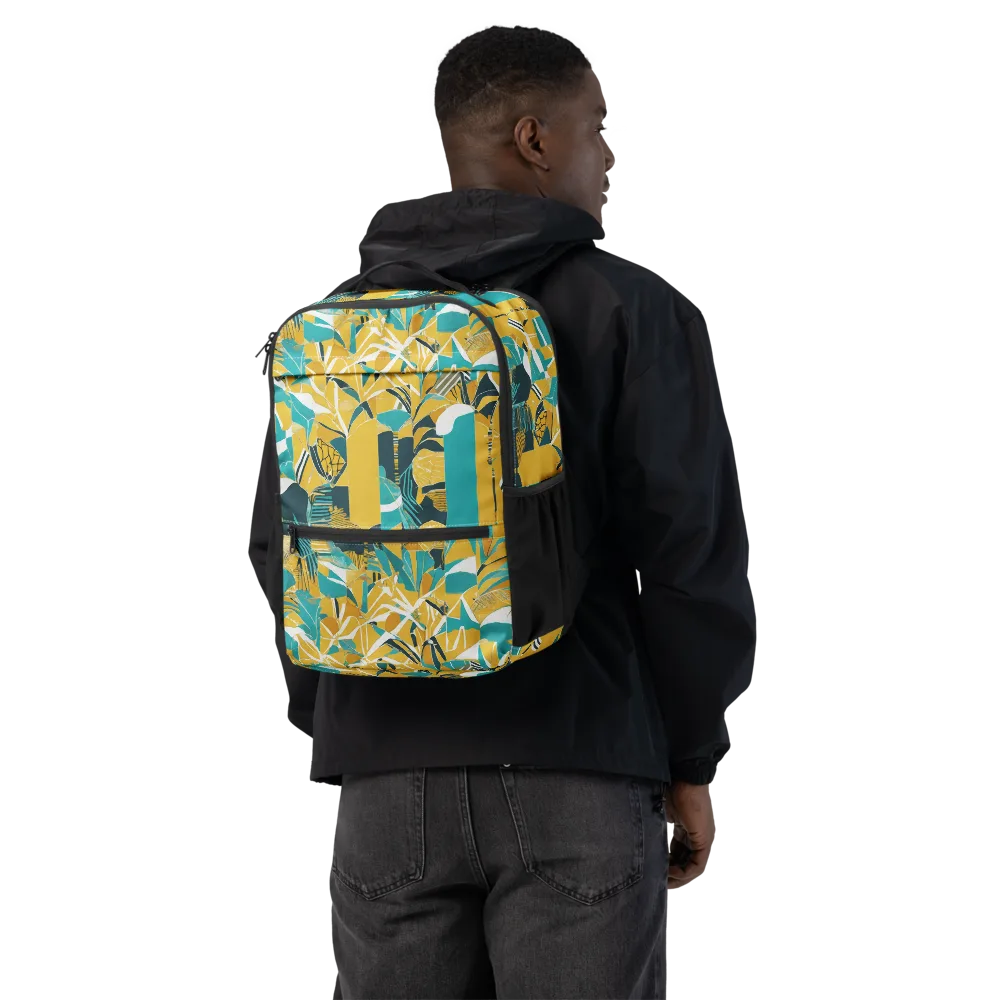 Tropic Geometry on Utility Backpack — Back