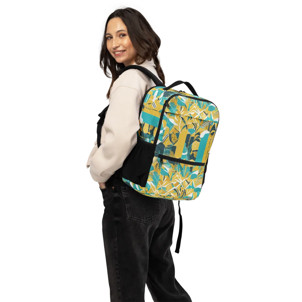 Tropic Geometry on Utility Backpack — Back