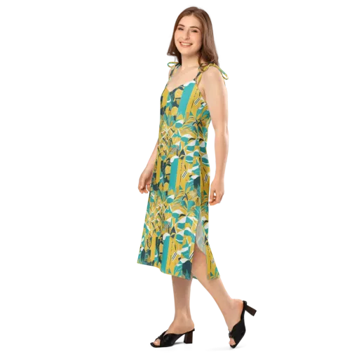 Tropic Geometry on a Slip Dress