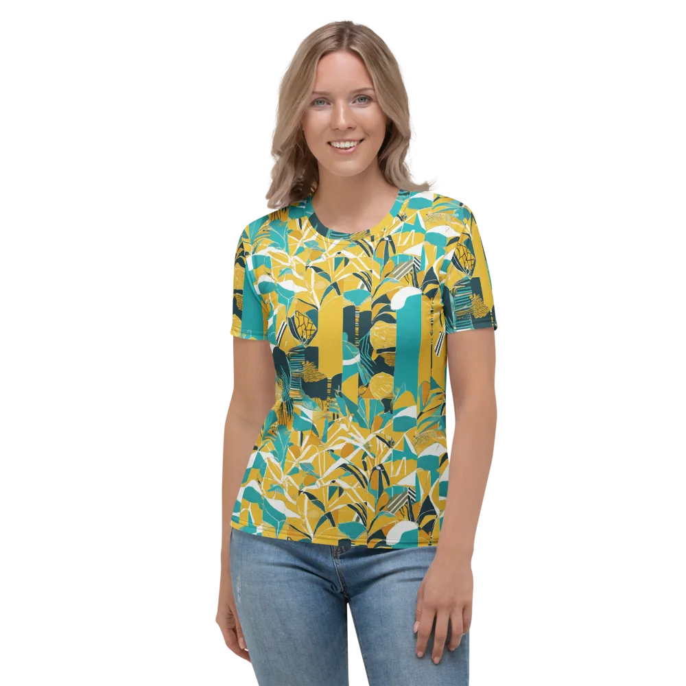 Tropic Geometry on Women's Crew Neck T-Shirt — Front