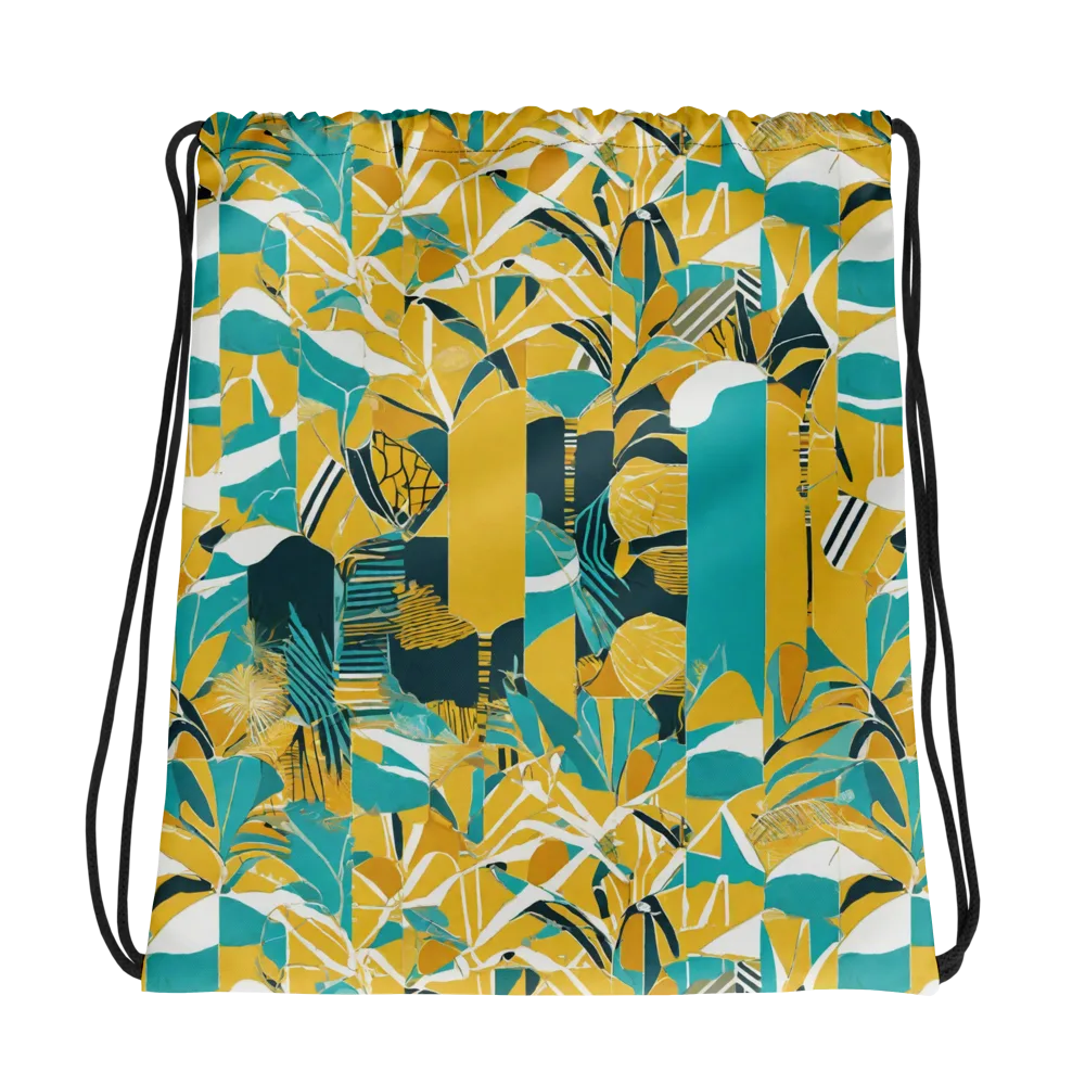 Tropic Geometry on Drawstring Bag — Photo
