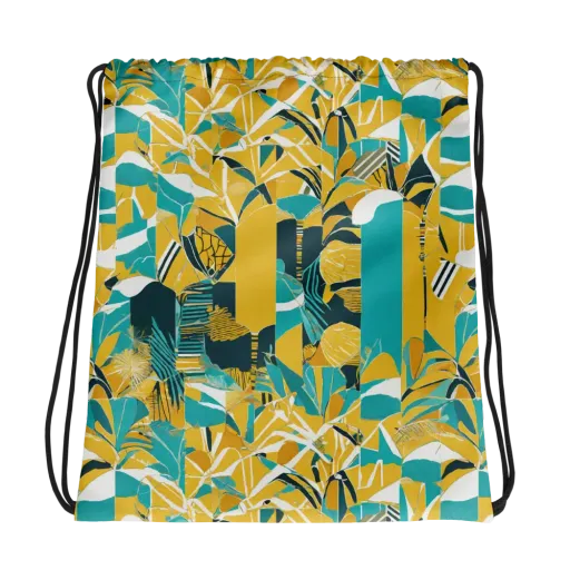Tropic Geometry on a Drawstring Bag