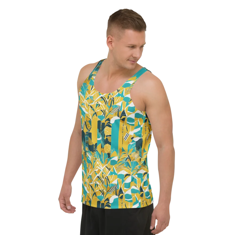 Tropic Geometry on Men's Tank Top — Left Front