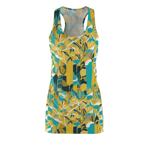 Tropic Geometry on a Racerback Dress