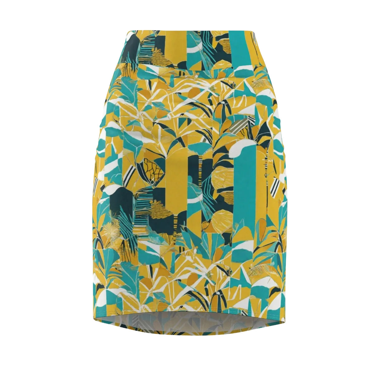 Tropic Geometry on Pencil Skirt — Front