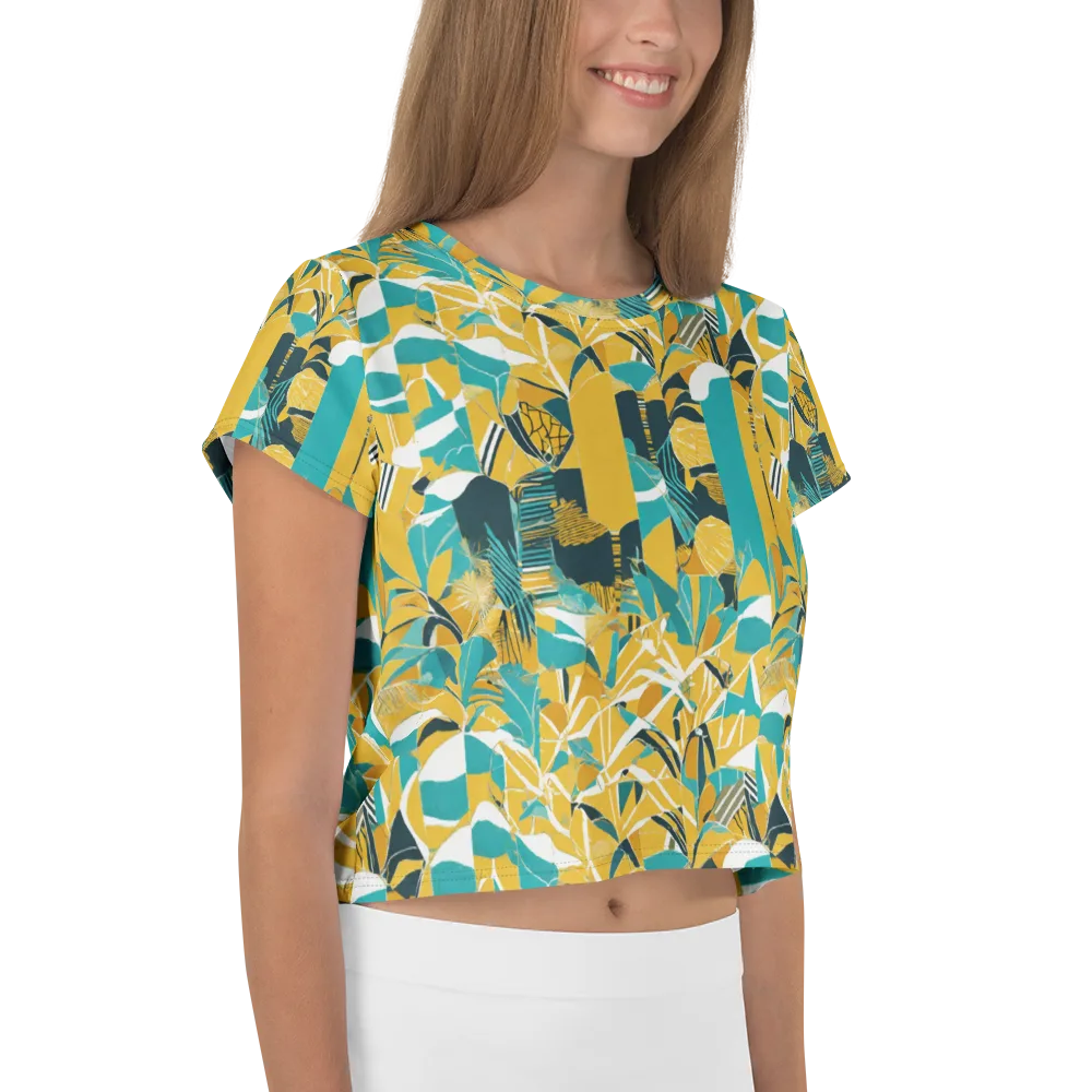 Tropic Geometry on Crop Tee — Right