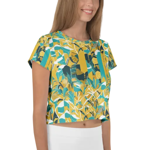 Tropic Geometry on a Crop Tee