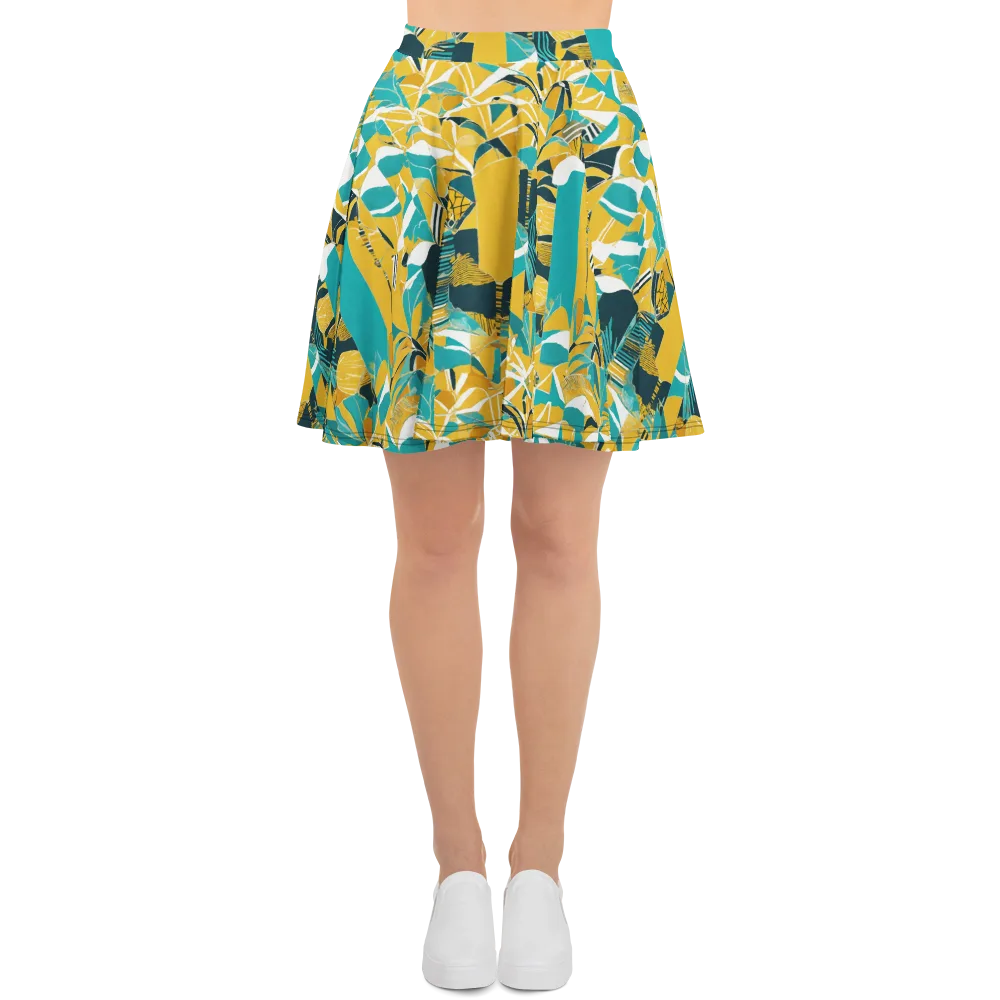 Tropic Geometry on Skater Skirt — Front