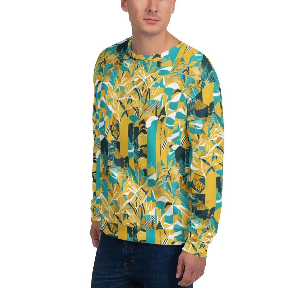 Tropic Geometry on Sweatshirt — Left Front
