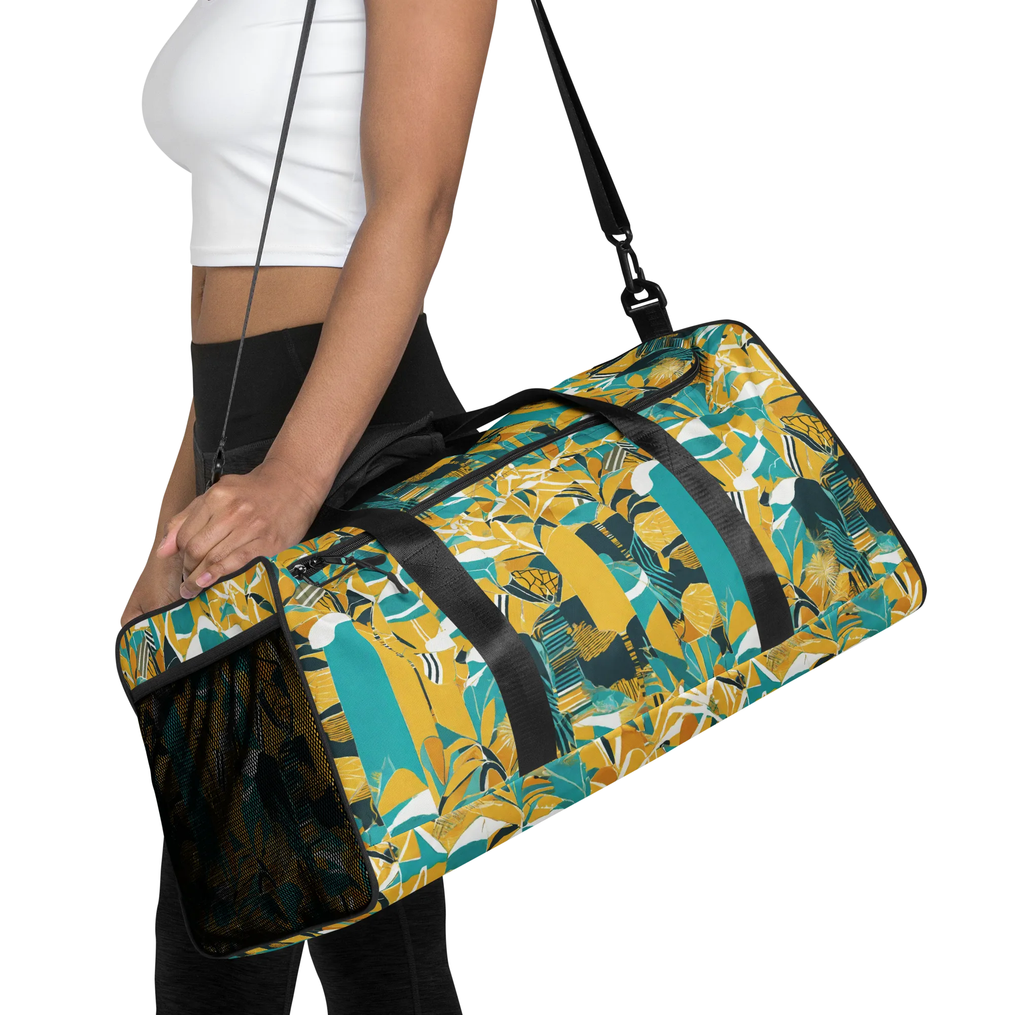 Tropic Geometry on Duffle Bag — Front
