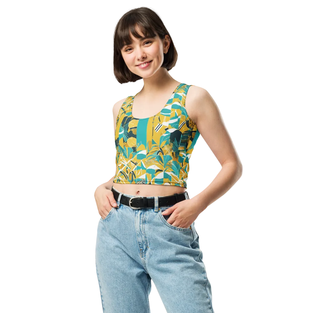 Tropic Geometry on Crop Top — Front
