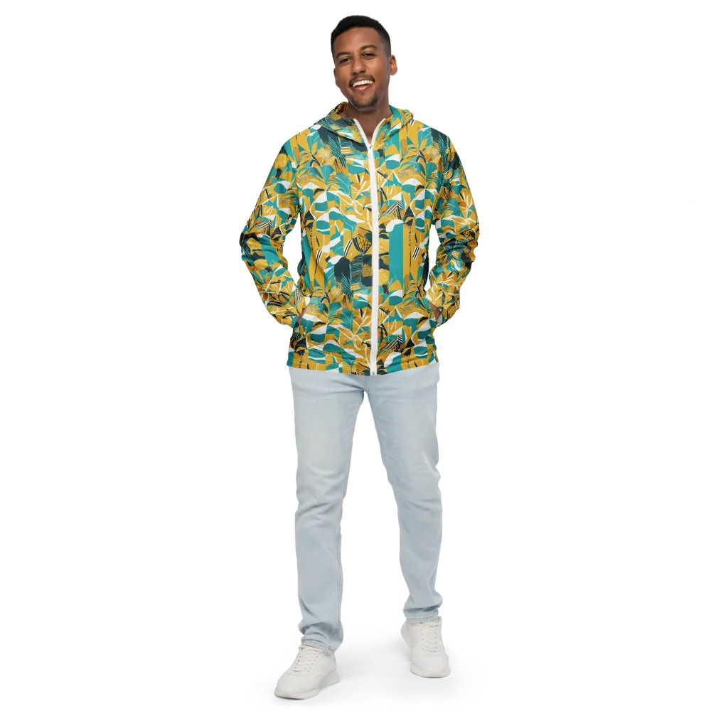 Tropic Geometry on Men's Windbreaker — Front