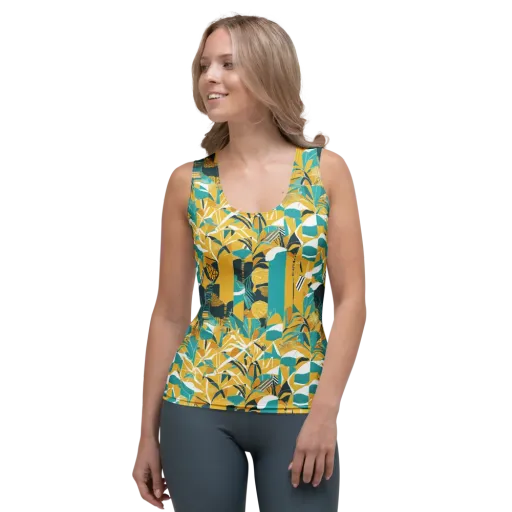 Tropic Geometry on a Women's Tank Top