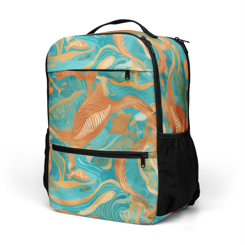 Tidal Menagerie on Utility Backpack — Left Front