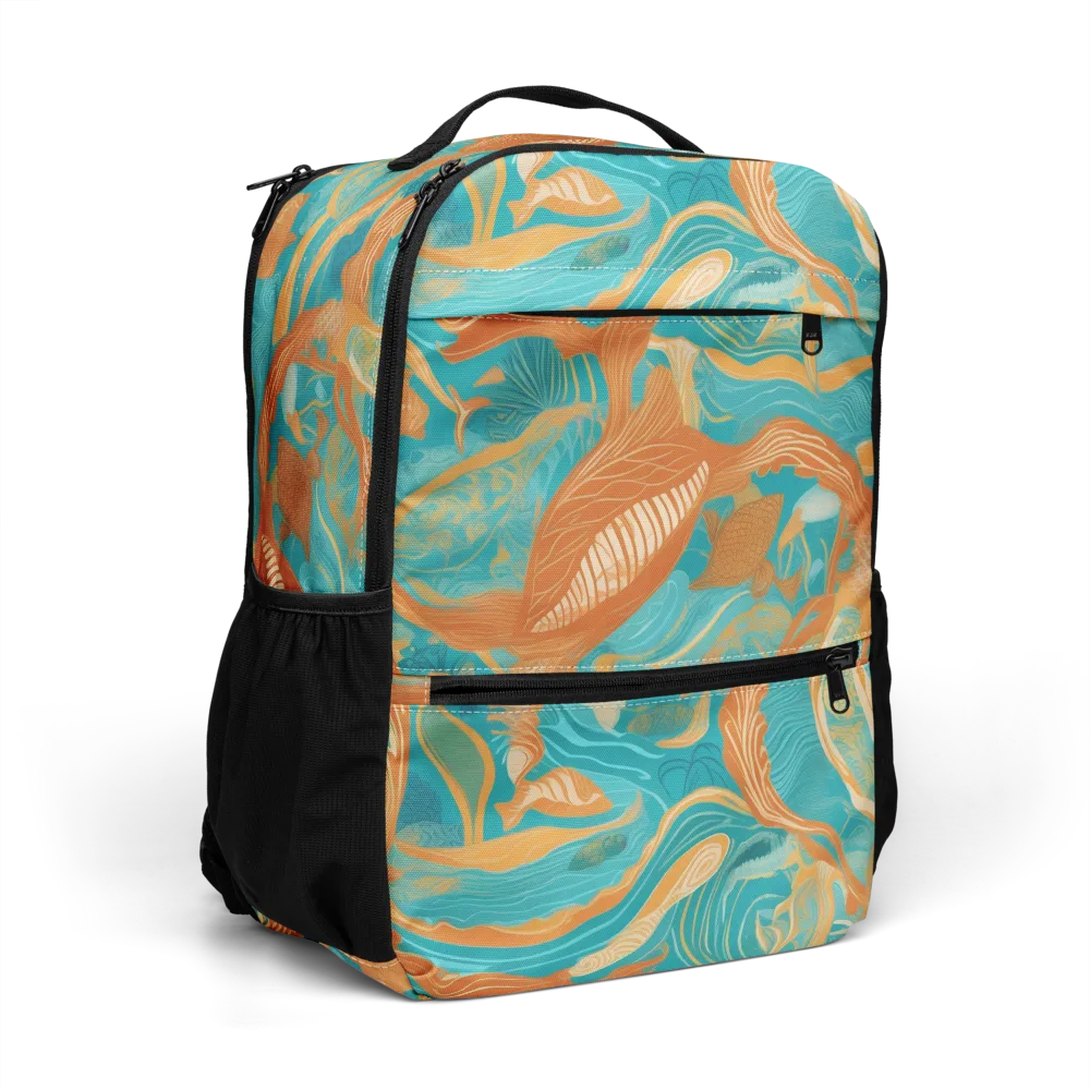 Tidal Menagerie on Utility Backpack — Right Front