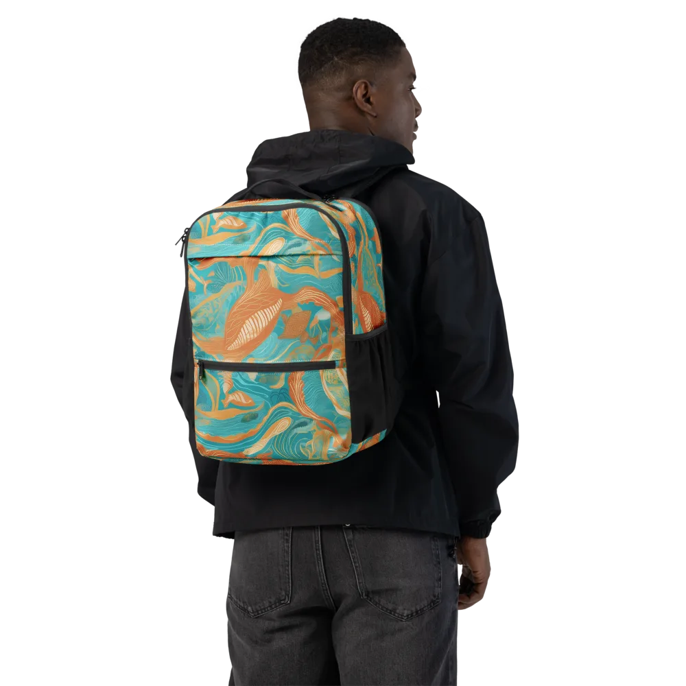 Tidal Menagerie on Utility Backpack — Back