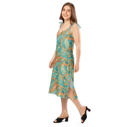 Tidal Menagerie on a Slip Dress