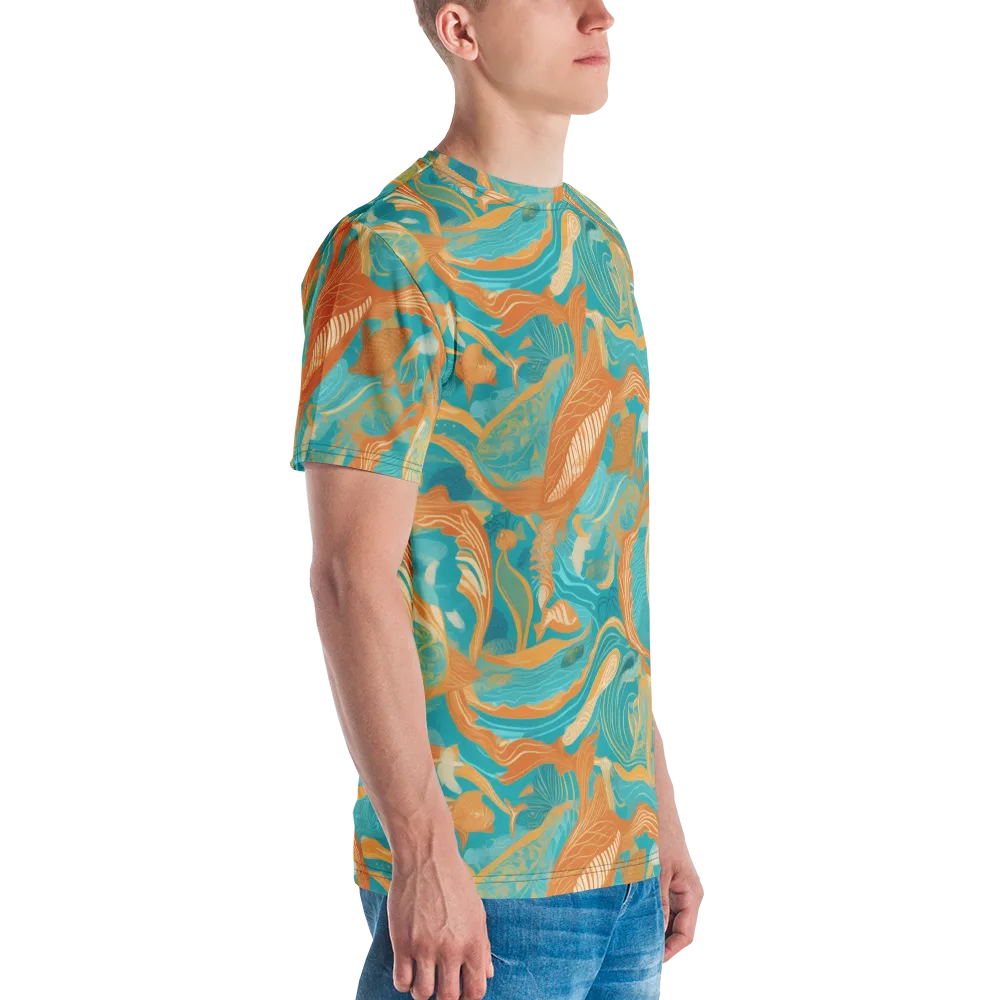 Tidal Menagerie on Men's Crew Neck T-Shirt — Right