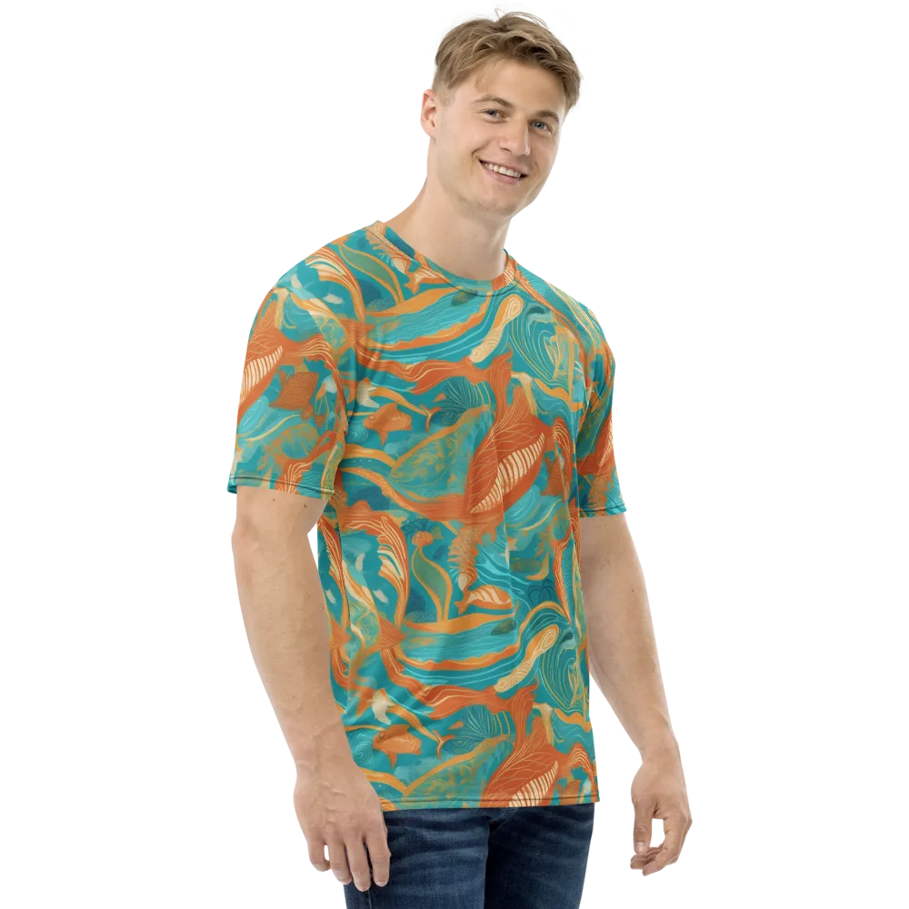Tidal Menagerie on Men's Crew Neck T-Shirt — Right