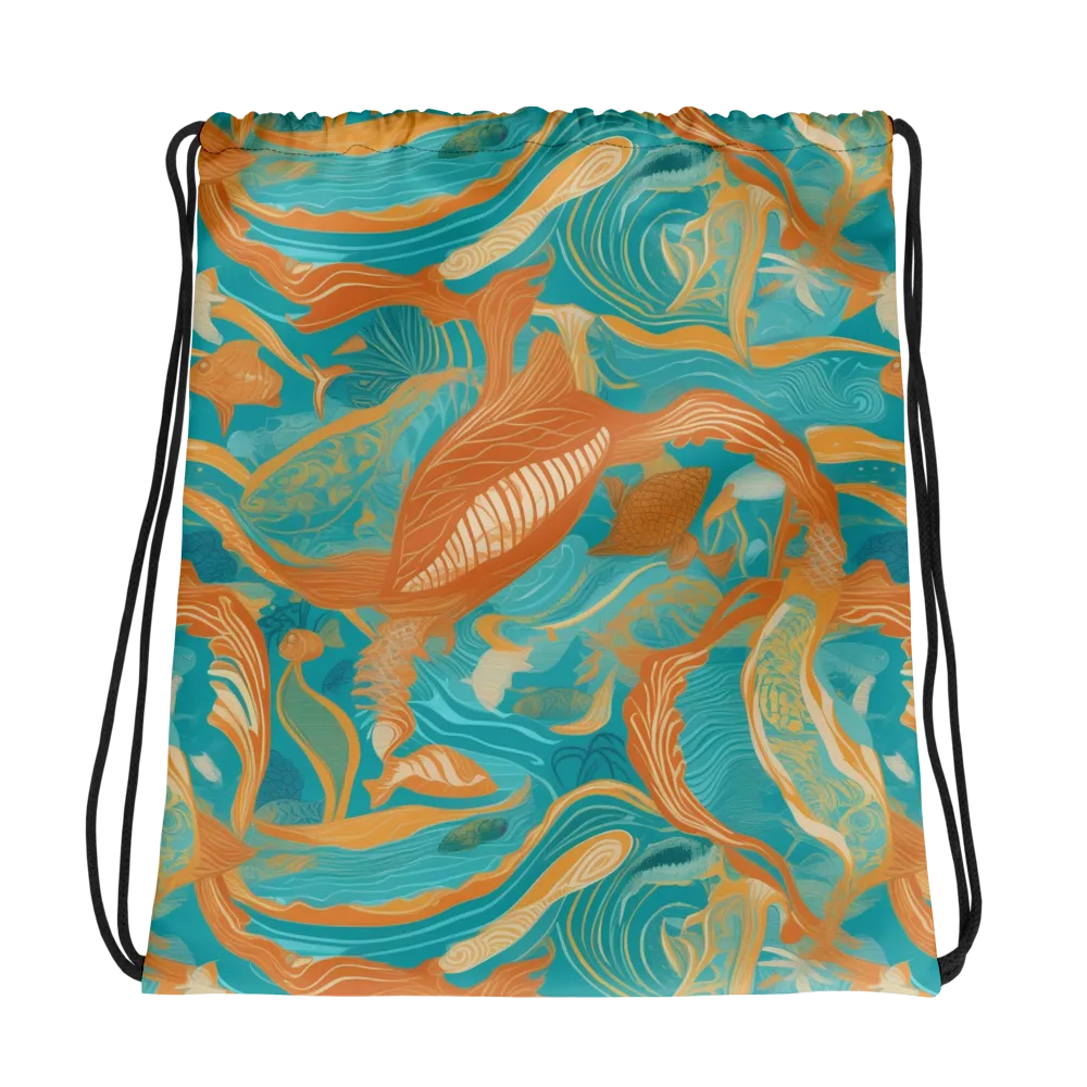 Tidal Menagerie on Drawstring Bag — Photo