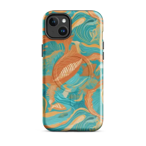 Tidal Menagerie on a MagSafe Tough Case for iPhone®