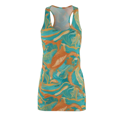 Tidal Menagerie on a Racerback Dress
