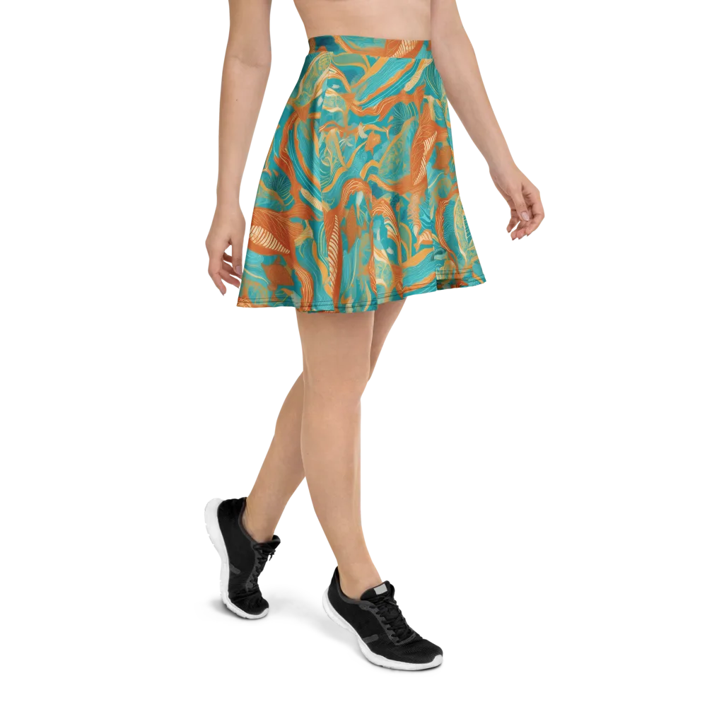 Tidal Menagerie on Skater Skirt — Right