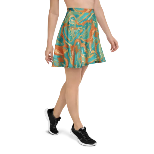 Tidal Menagerie on a Skater Skirt