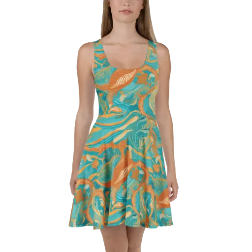 Tidal Menagerie on a Skater Dress