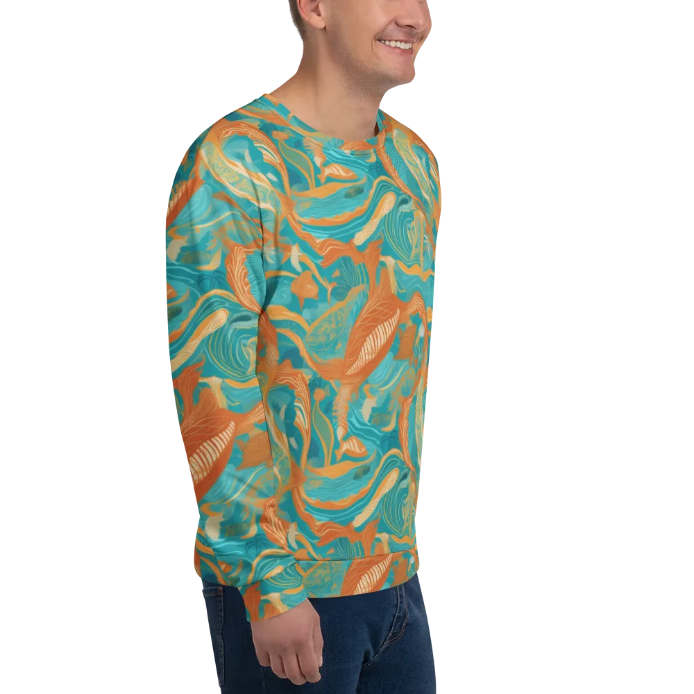 Tidal Menagerie on Sweatshirt — Right Front