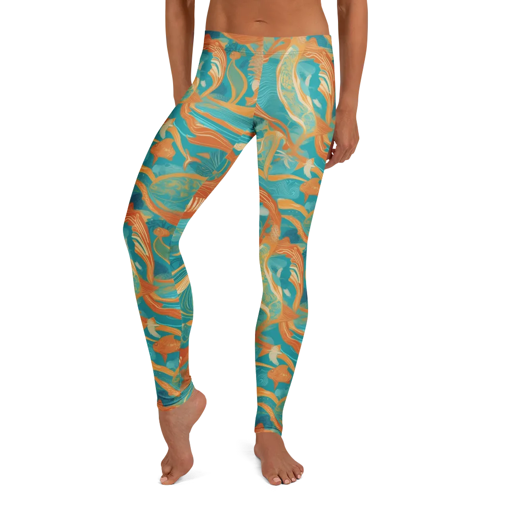 Tidal Menagerie on Leggings — Front