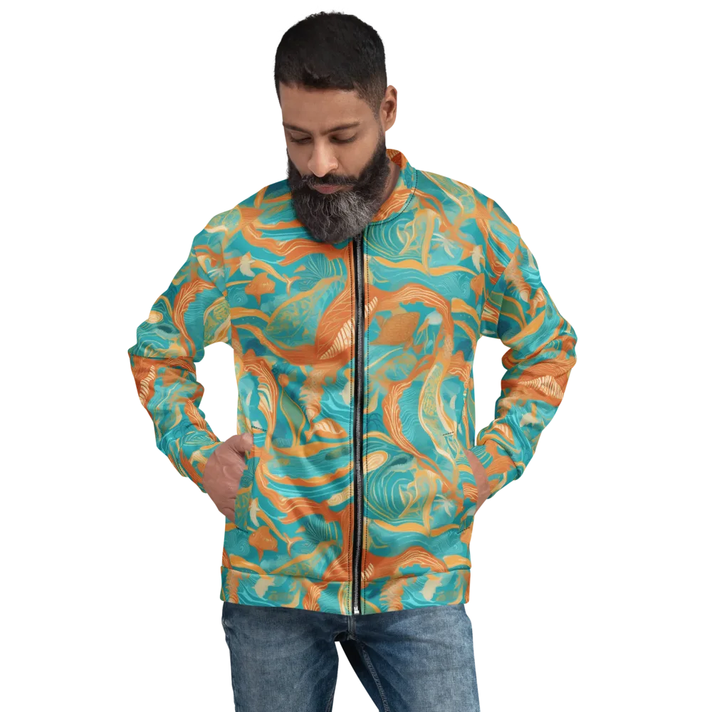 Tidal Menagerie on Bomber Jacket — Front