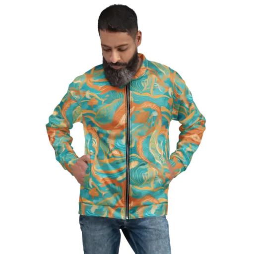 Tidal Menagerie on a Bomber Jacket