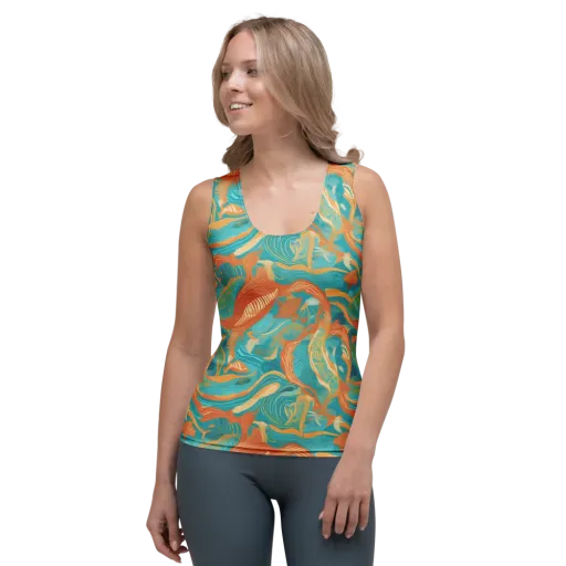 Tidal Menagerie on a Women's Tank Top