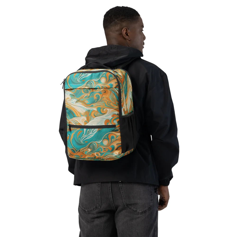 Marigold Maelstrom on Utility Backpack — Back