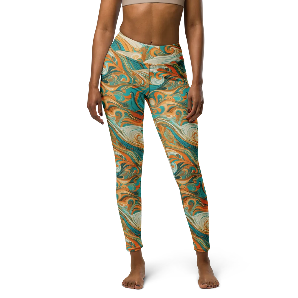 Marigold Maelstrom on Yoga Leggings — Front