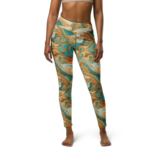 Marigold Maelstrom on a Yoga Leggings