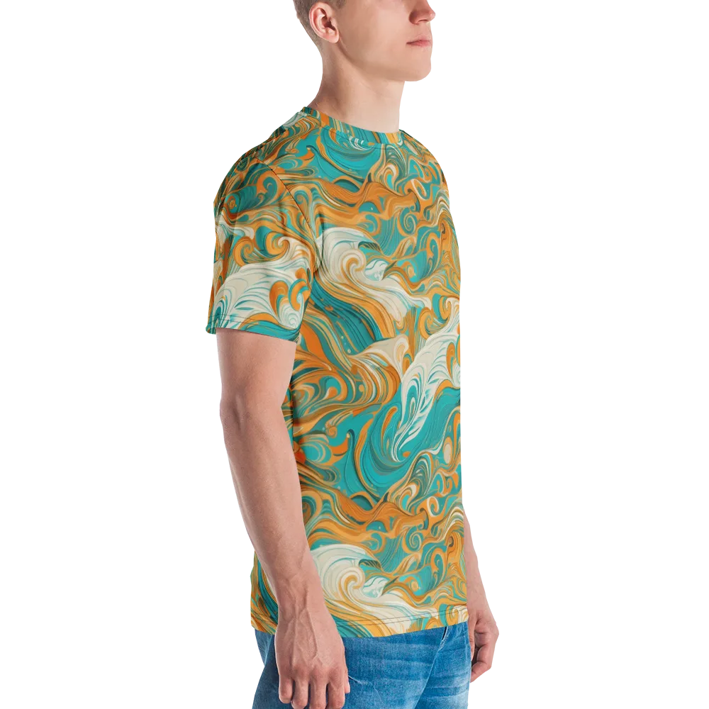 Marigold Maelstrom on Men's Crew Neck T-Shirt — Right