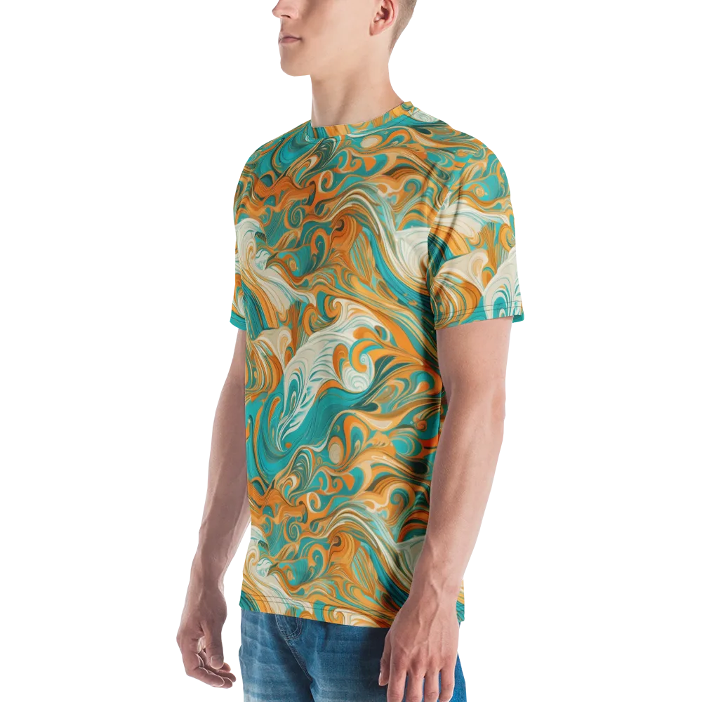 Marigold Maelstrom on Men's Crew Neck T-Shirt — Left