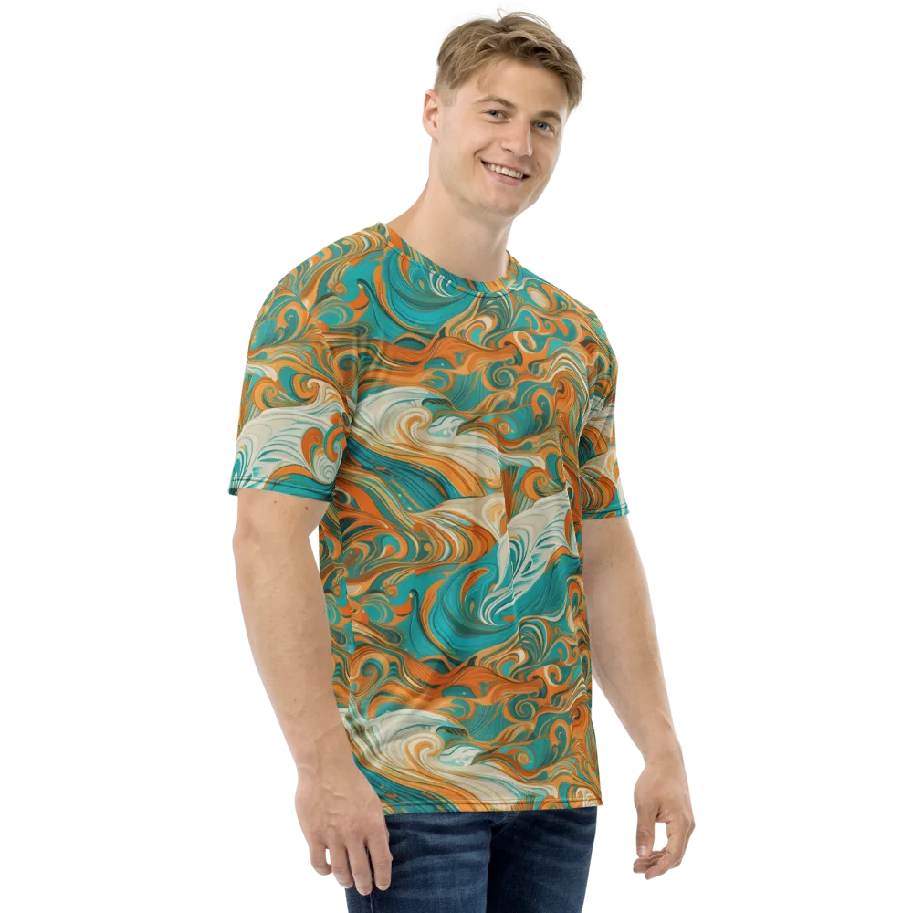 Marigold Maelstrom on Men's Crew Neck T-Shirt — Right