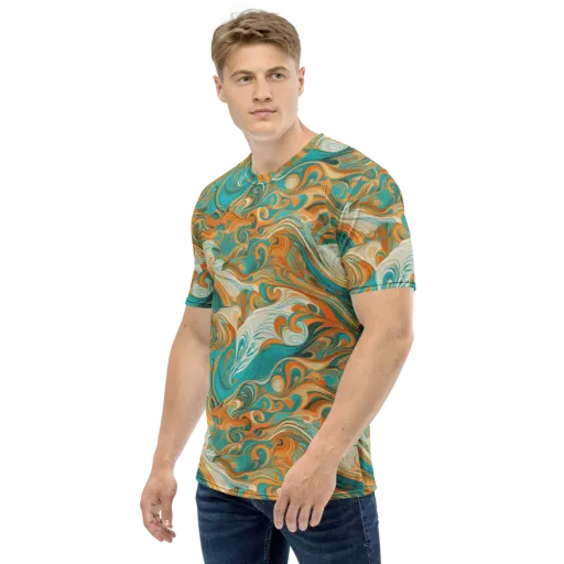 Marigold Maelstrom on a Men's Crew Neck T-Shirt