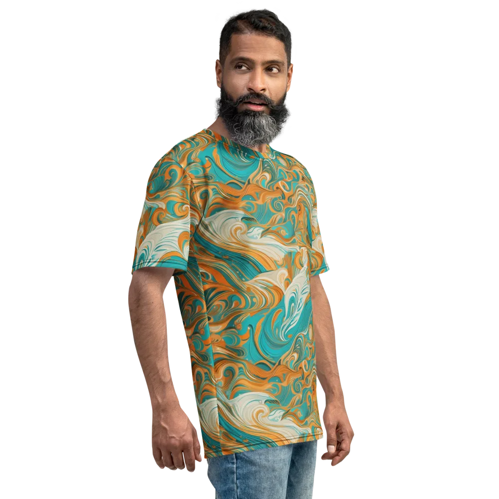 Marigold Maelstrom on Men's Crew Neck T-Shirt — Right