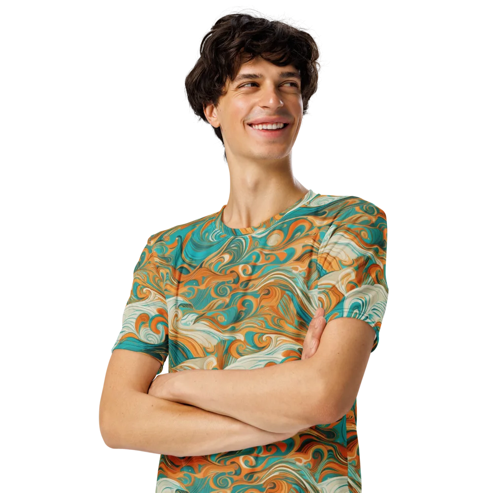 Marigold Maelstrom on Men's Crew Neck T-Shirt — Left Front