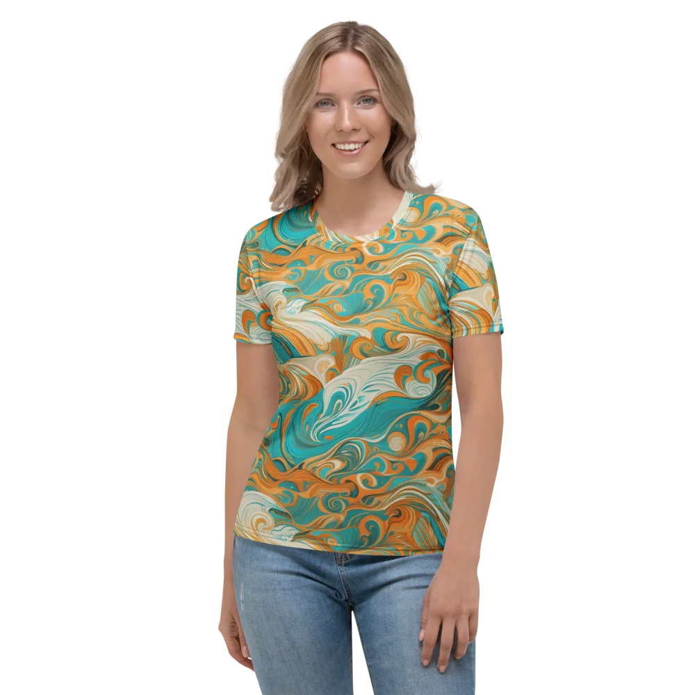 Marigold Maelstrom on Women's Crew Neck T-Shirt — Front