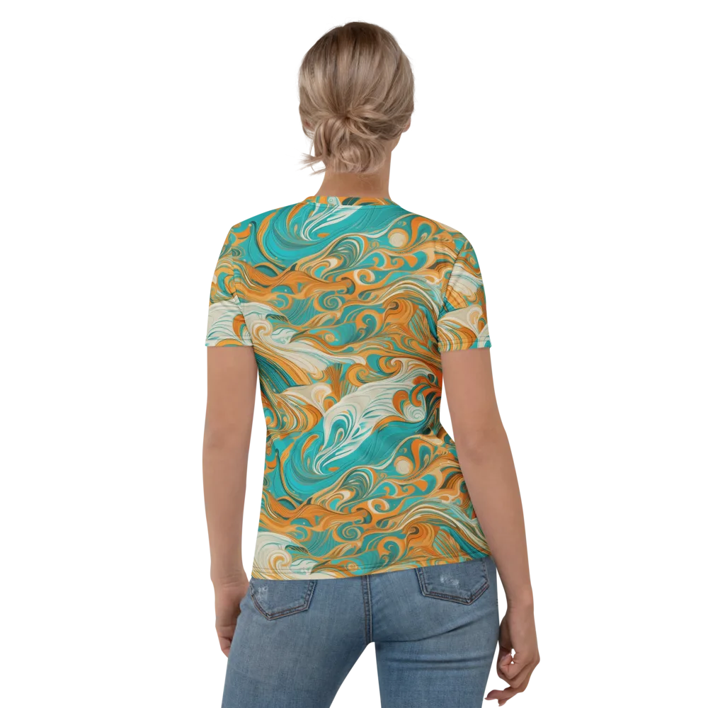 Marigold Maelstrom on Women's Crew Neck T-Shirt — Back