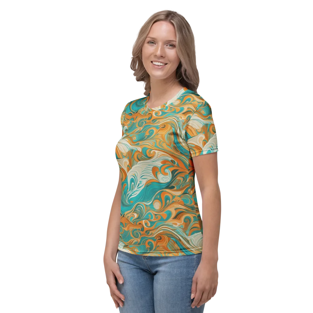 Marigold Maelstrom on Women's Crew Neck T-Shirt — Left